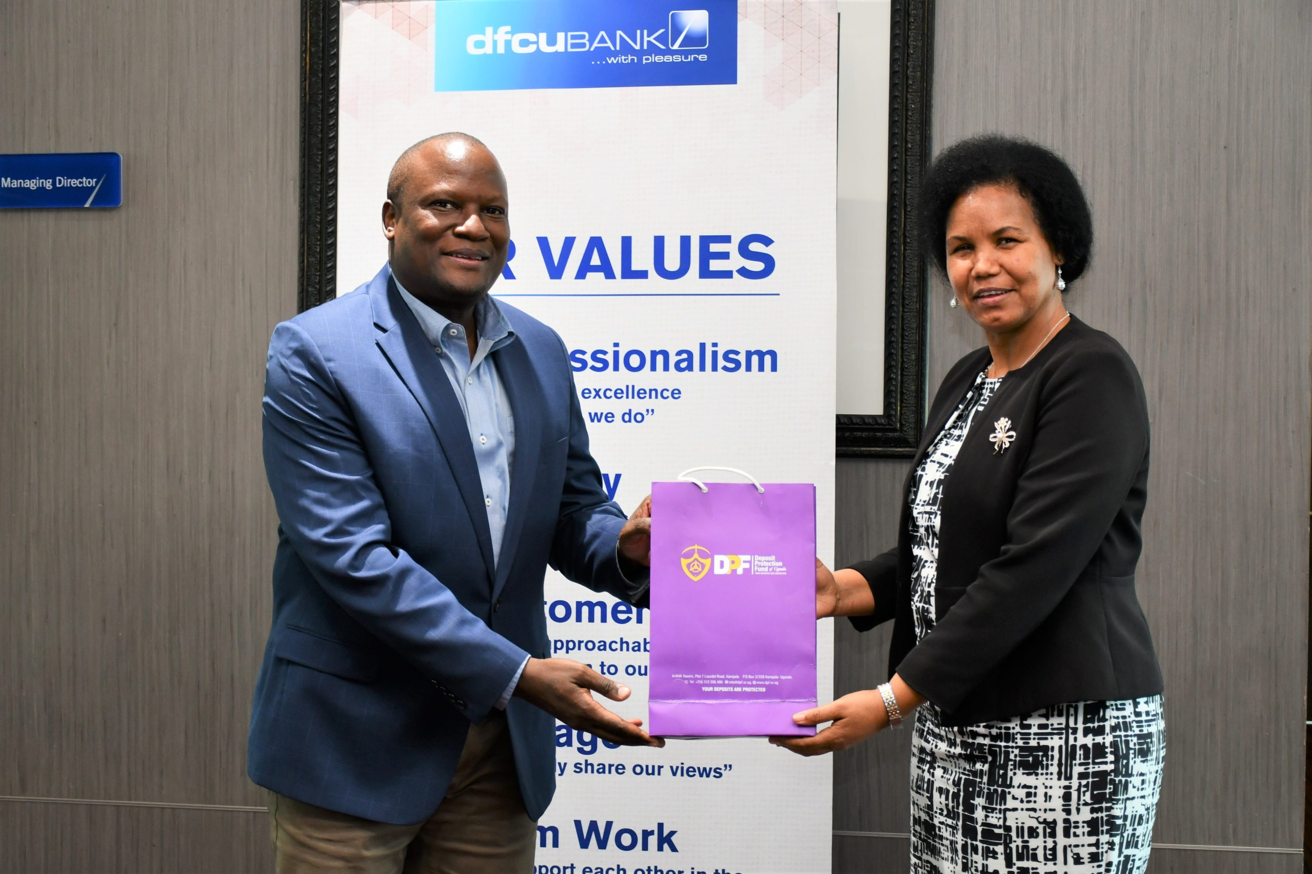 Courtesy Visit To Dfcu Bank By The Deposit Protection Fund Of Uganda – August 19, 2022