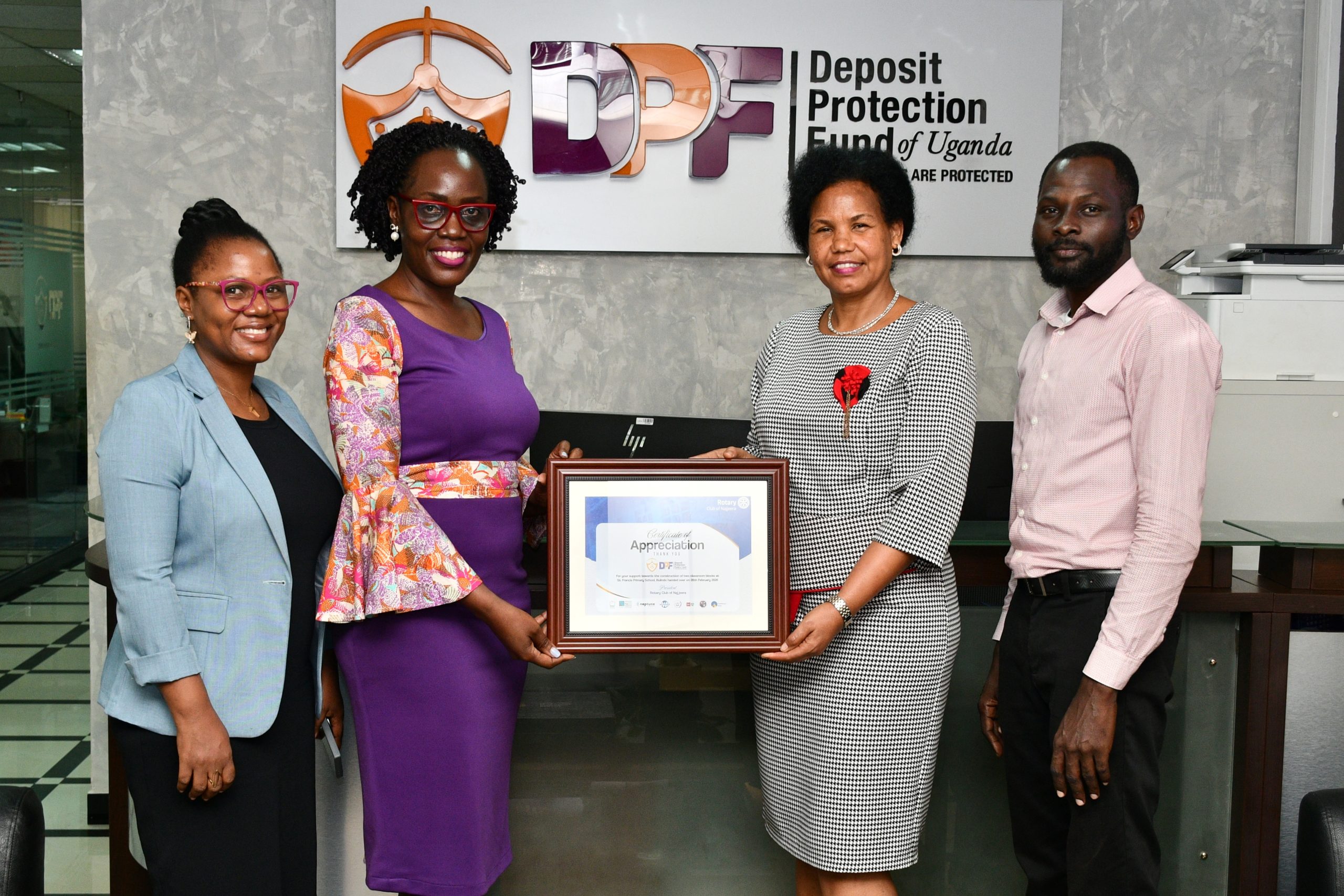 Rotary Club Of Najjera Honors DPF For Support Of St. Francis Primary School Project – March 9, 2026